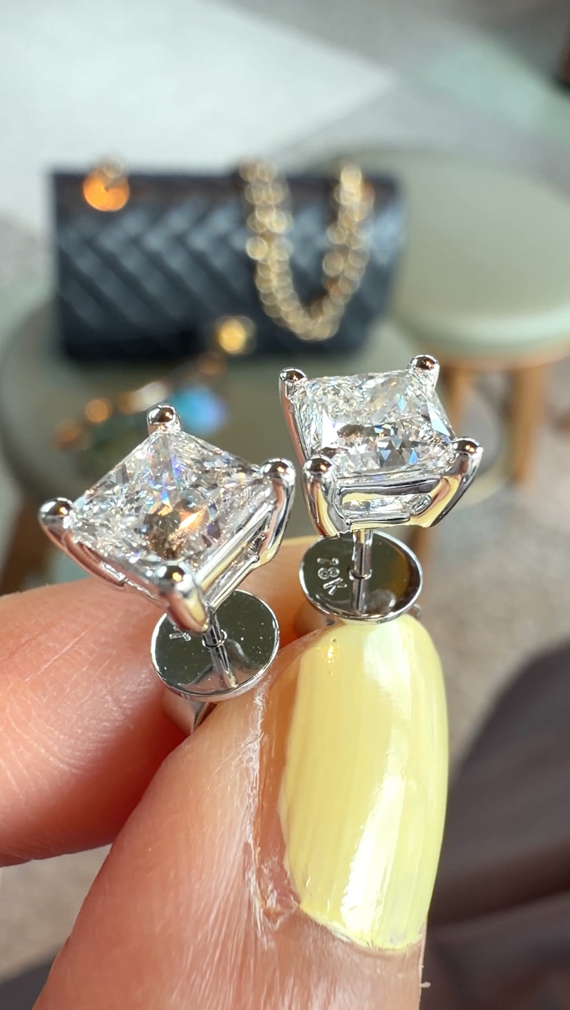 MARIE Princess-Cut Earrings