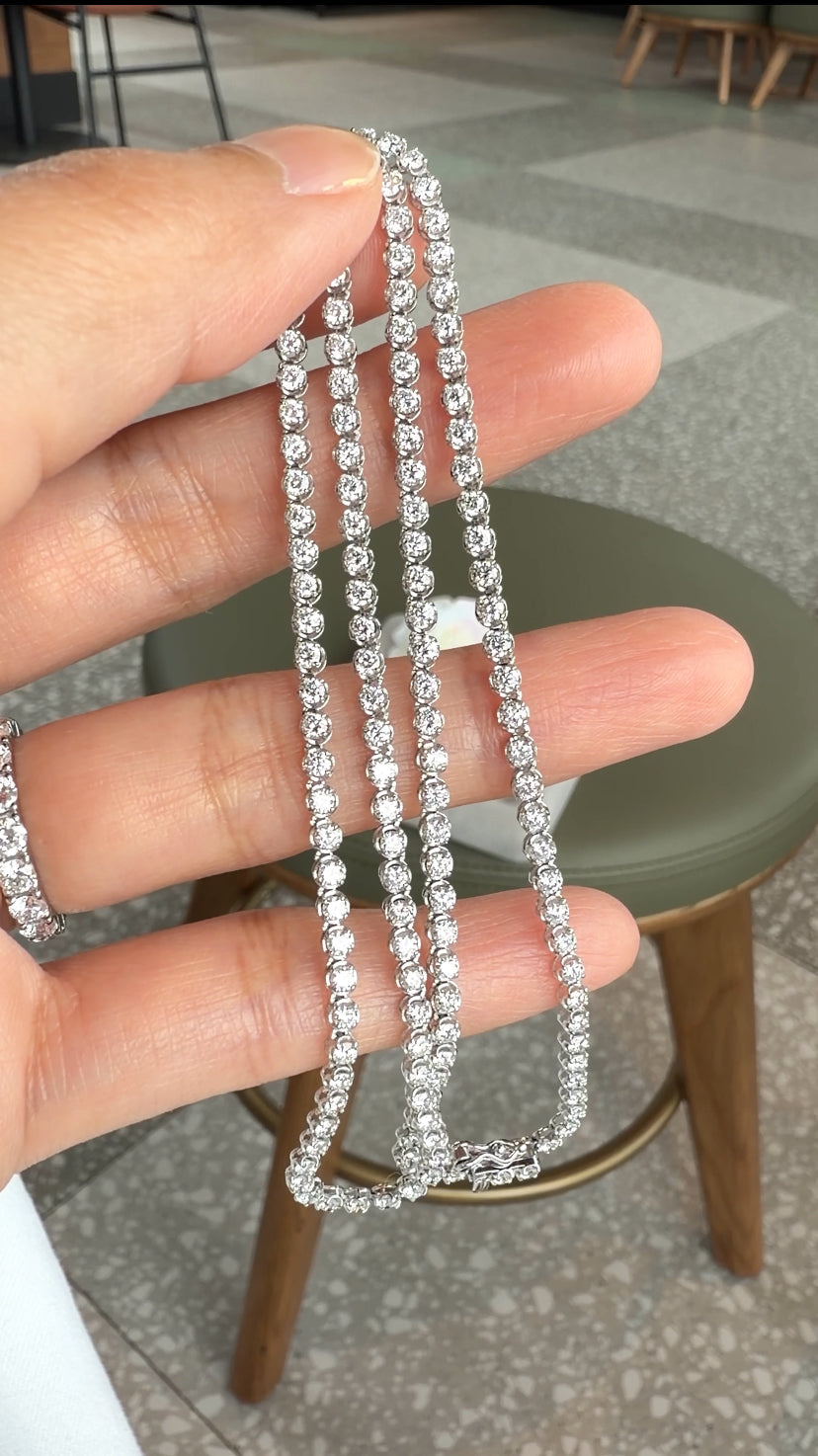 TANYA LGD Tennis Necklace (WG)