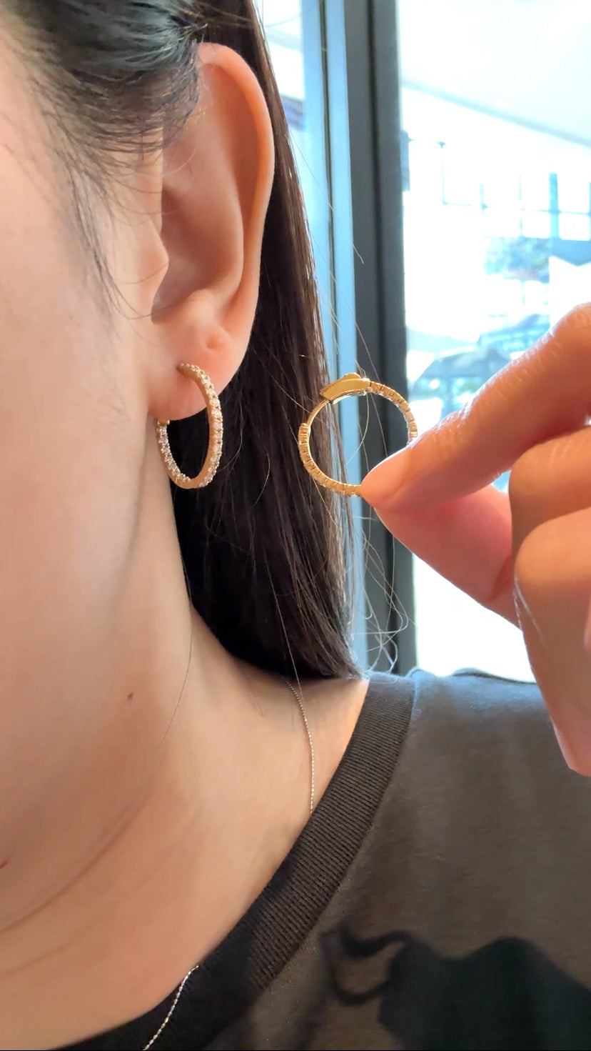 CAYLA Diamond Hoop Earrings