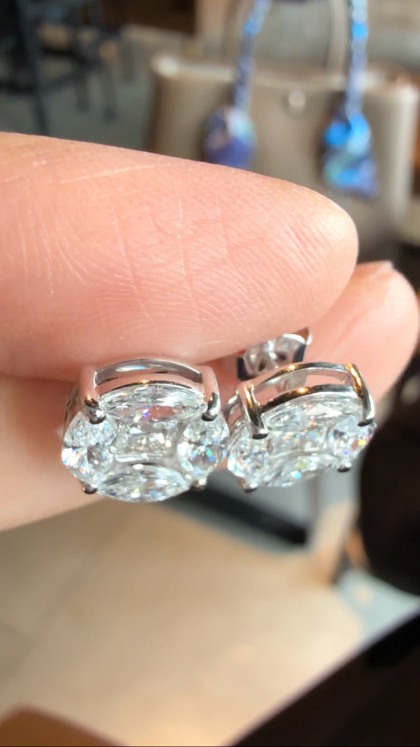 LALAINE 1CT LGD Illusion Earrings