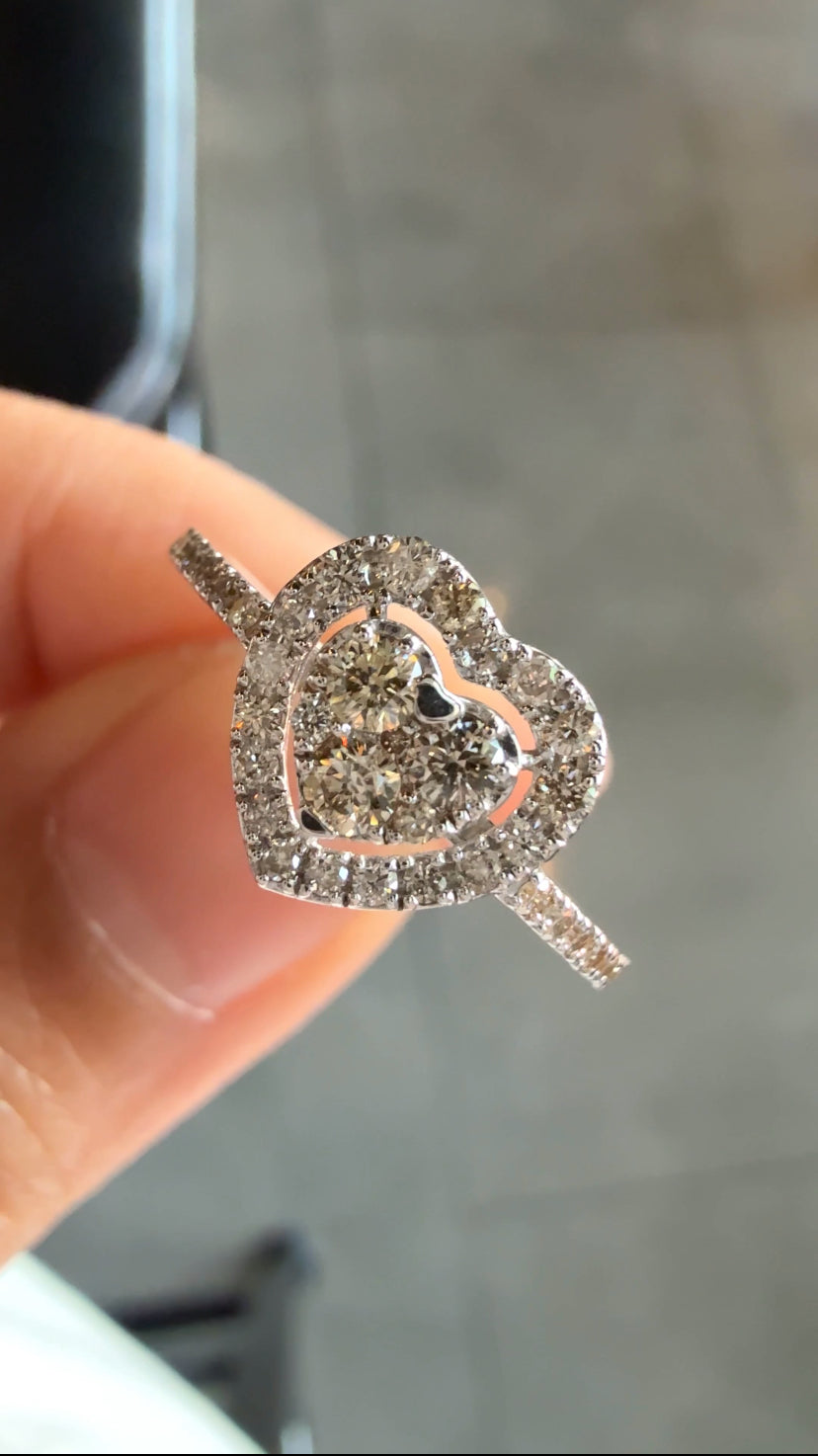 PERRIE Heart Diamond Ring