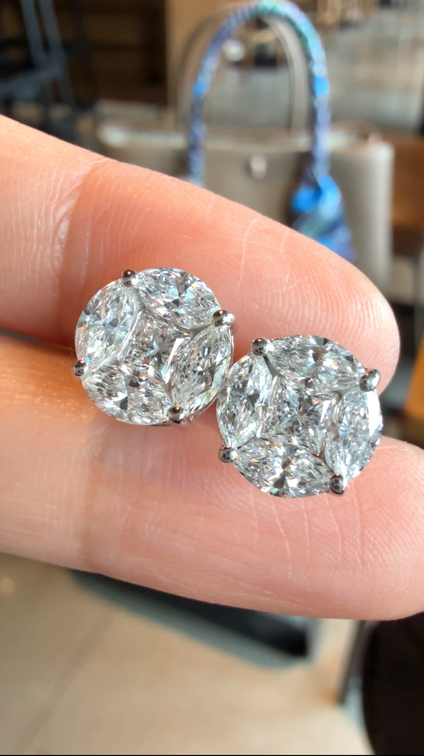 LALAINE 1CT LGD Illusion Earrings