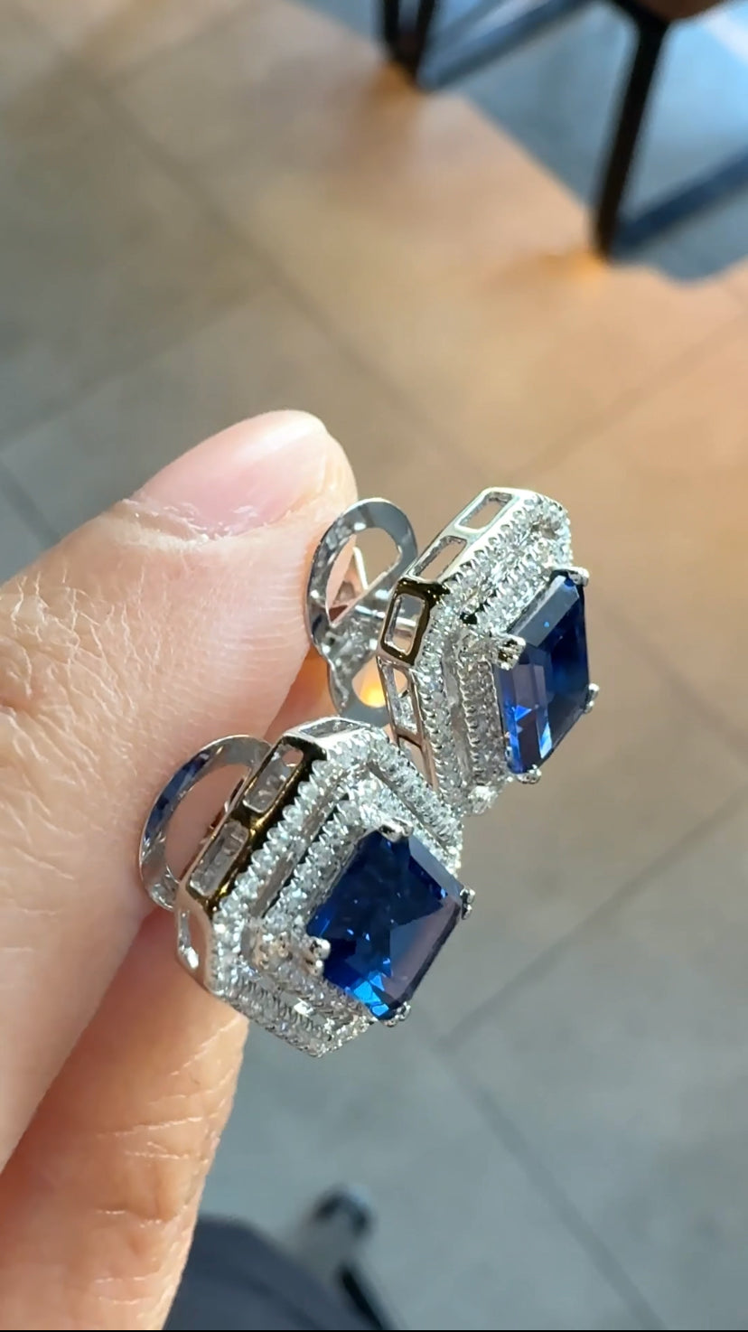 CYRENE Blue Sapphire Earrings