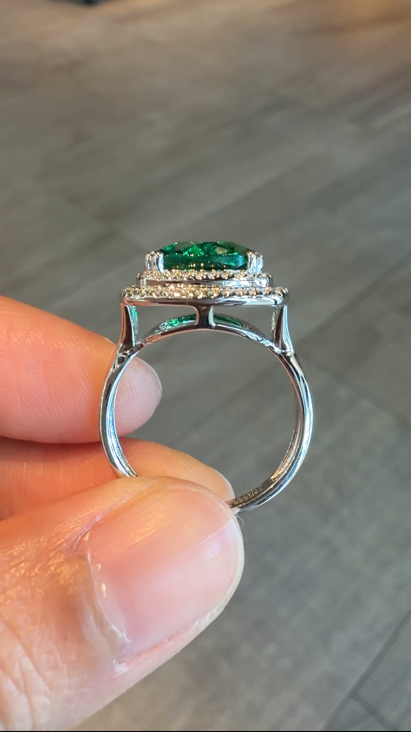 LUNETTE Emerald Cushion Ring