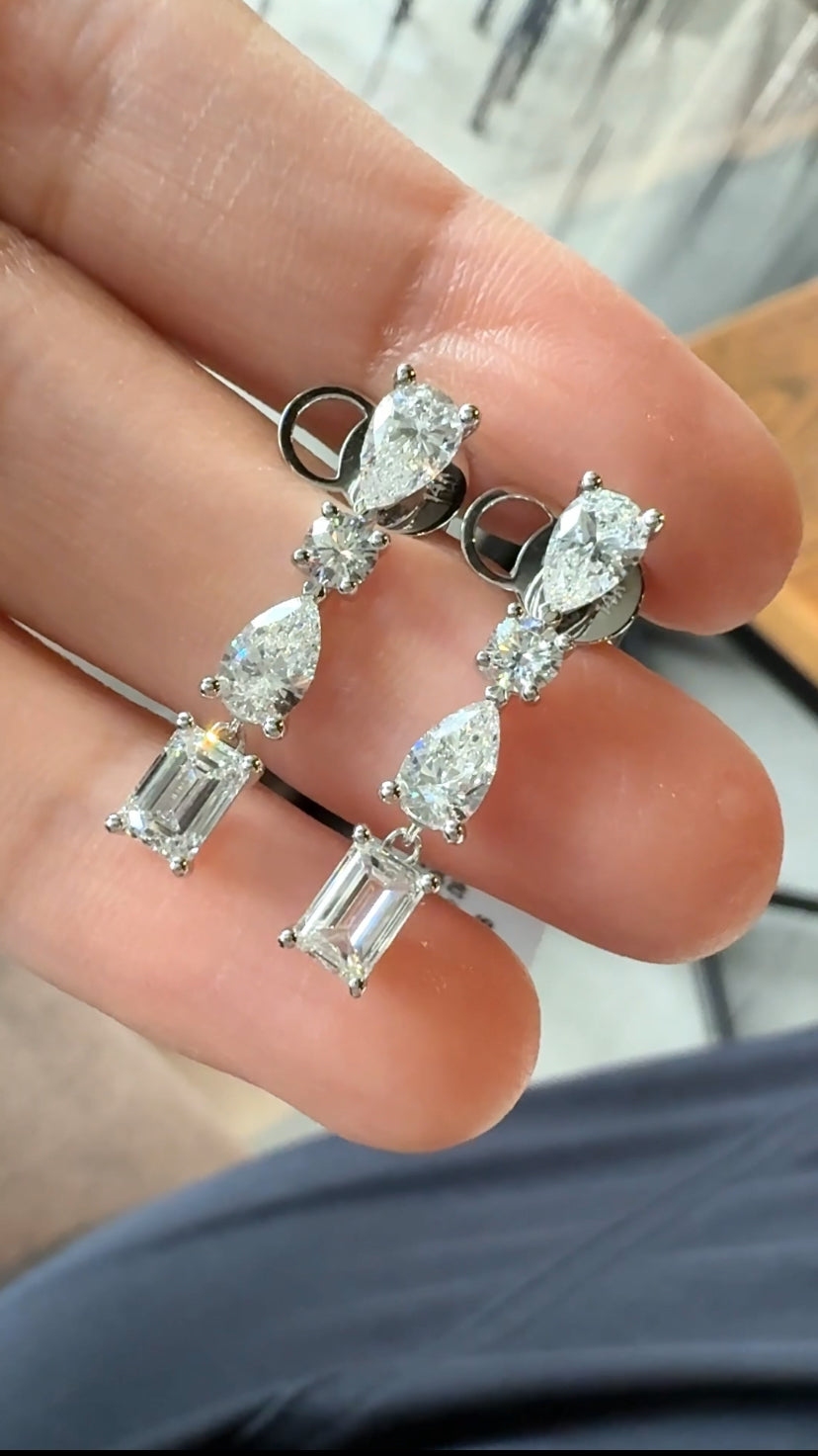 DANICA Cluster Dangling Earrings