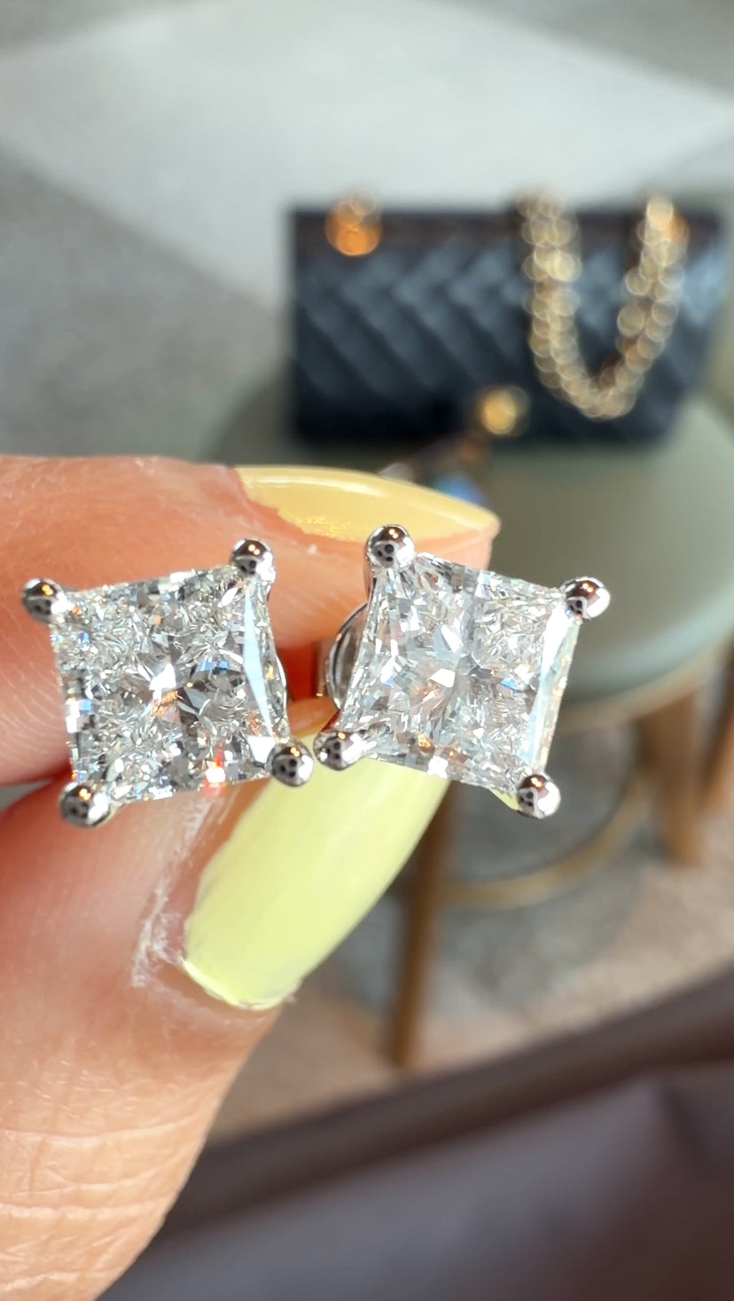 MARIE Princess-Cut Earrings