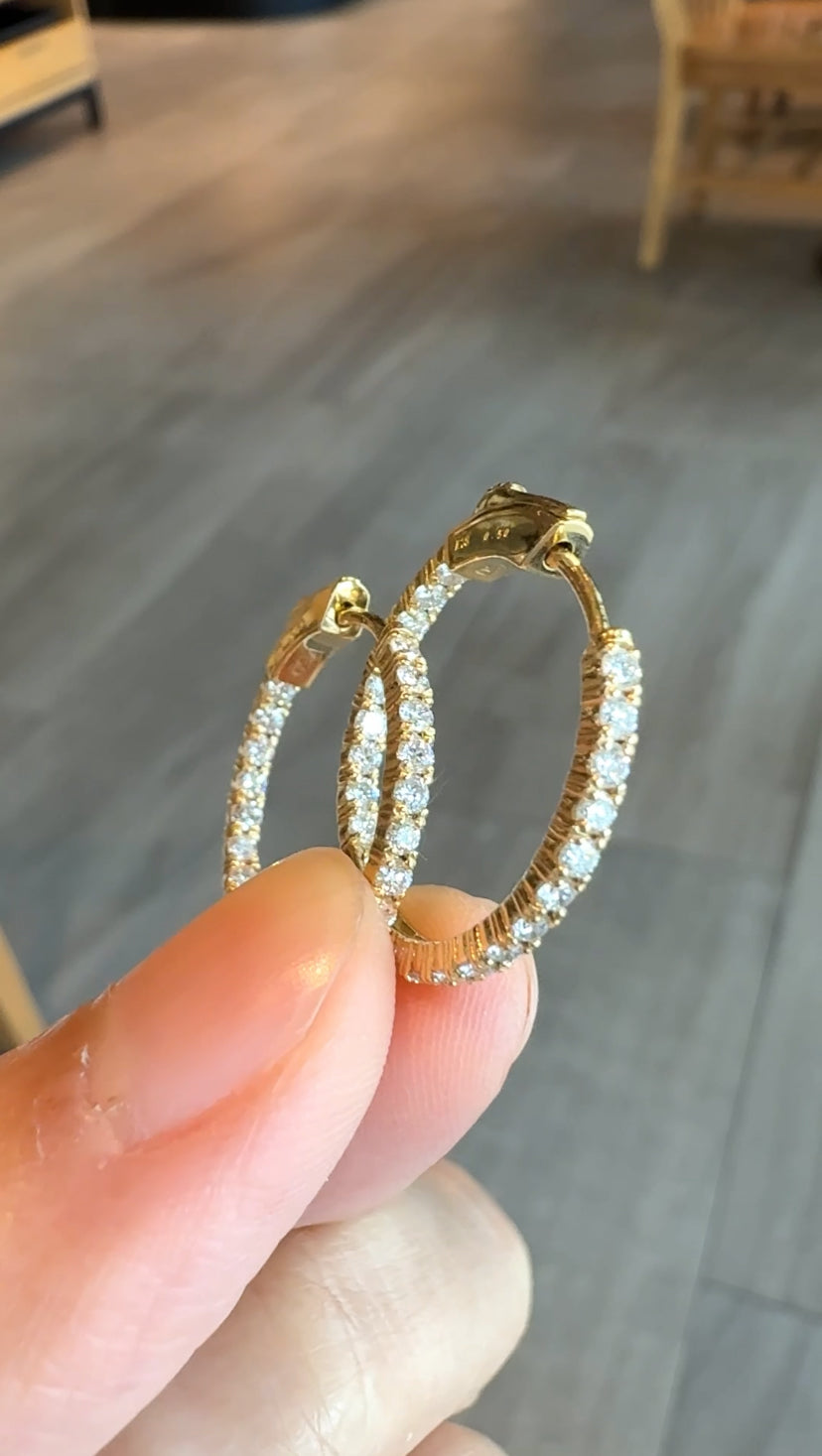 CAYLA Diamond Hoop Earrings
