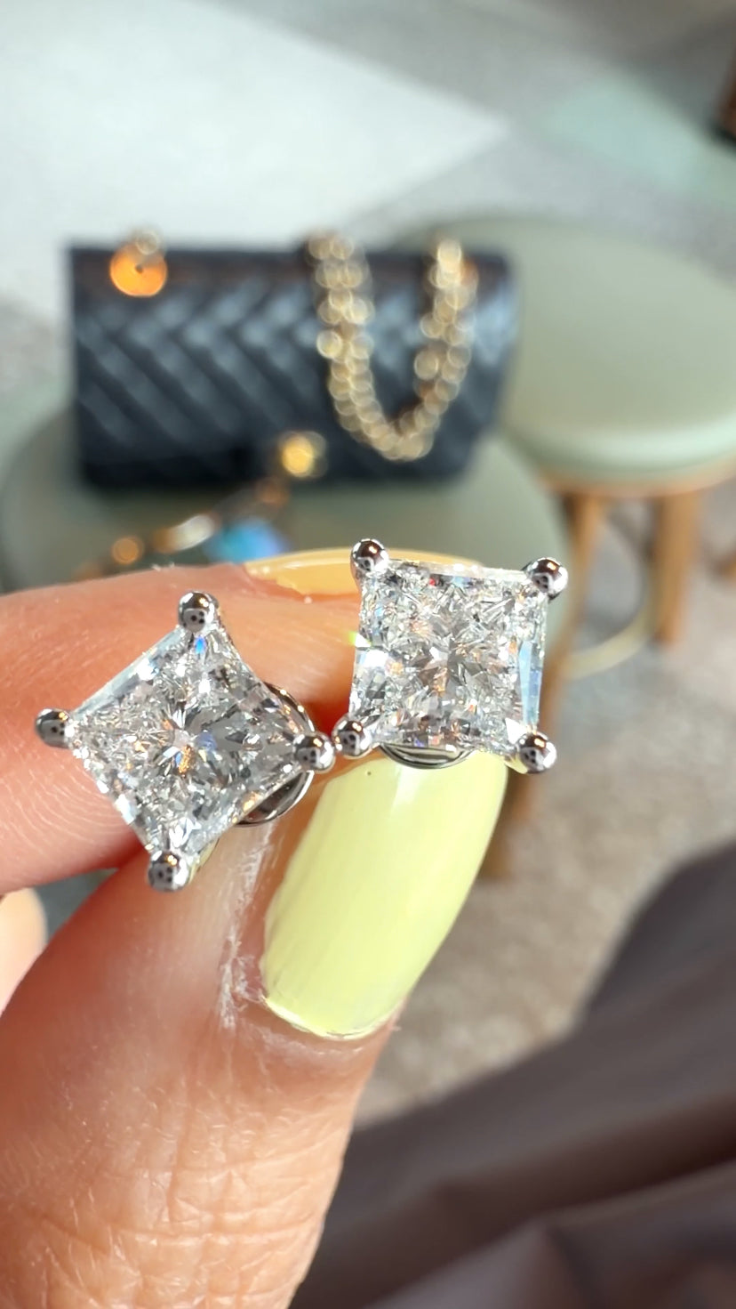 MARIE Princess-Cut Earrings