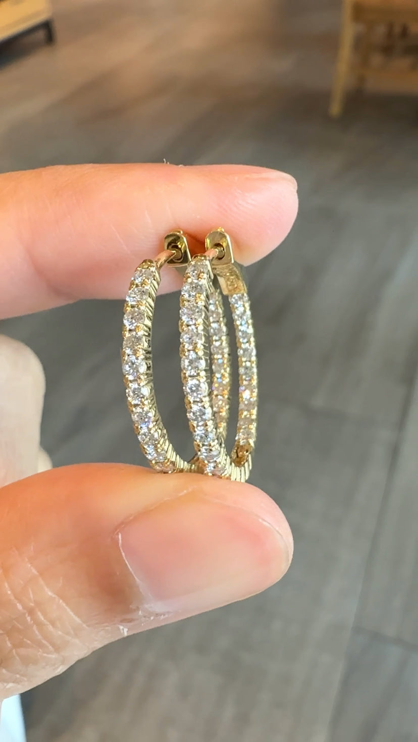 CAYLA Diamond Hoop Earrings