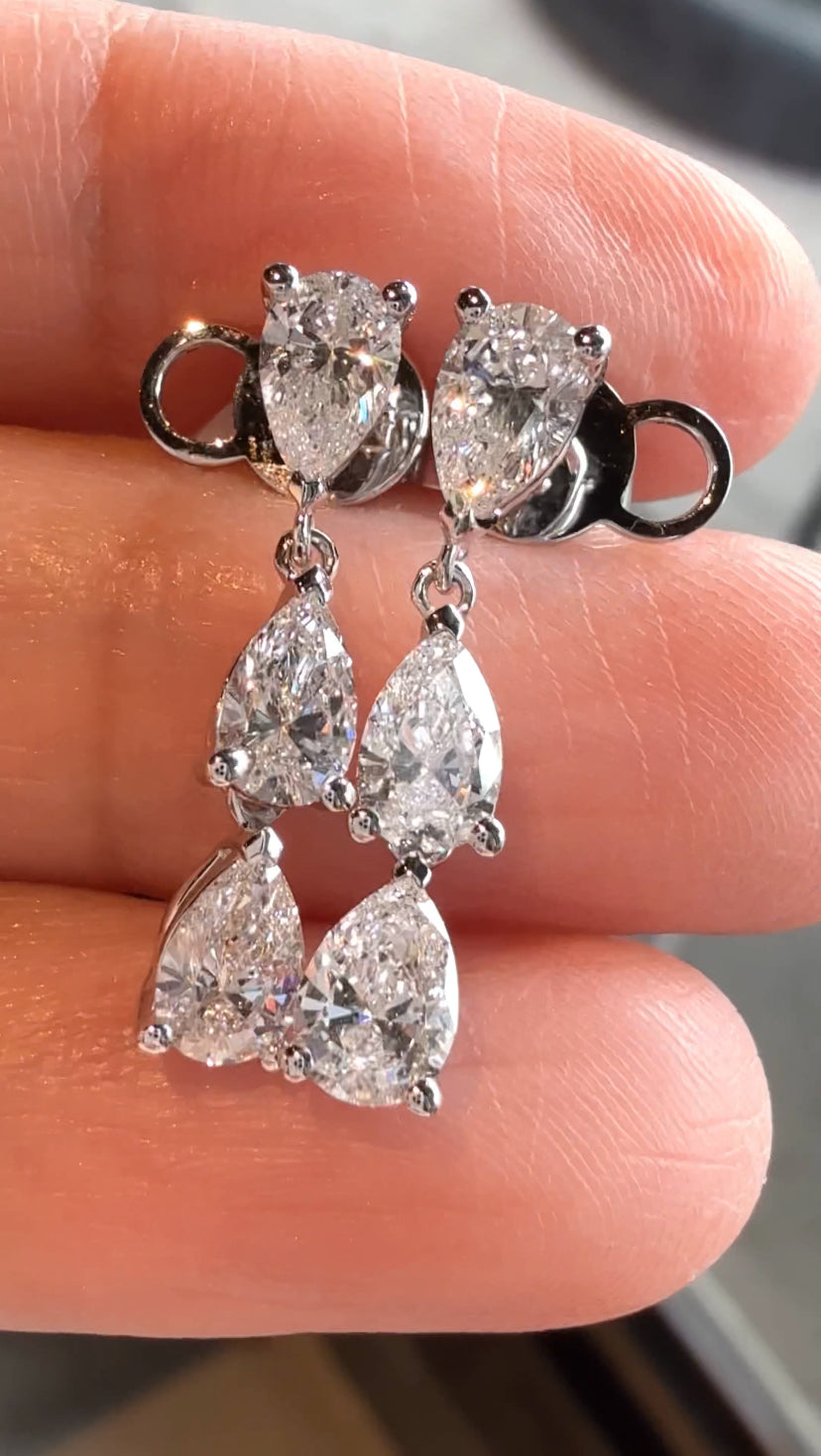 LEXIE Pear-Shaped Dangling Earrings