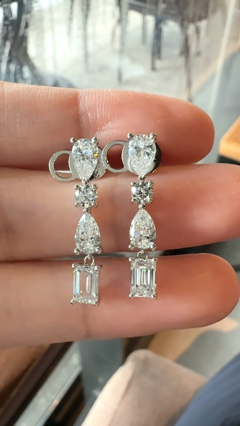 DANICA Cluster Dangling Earrings