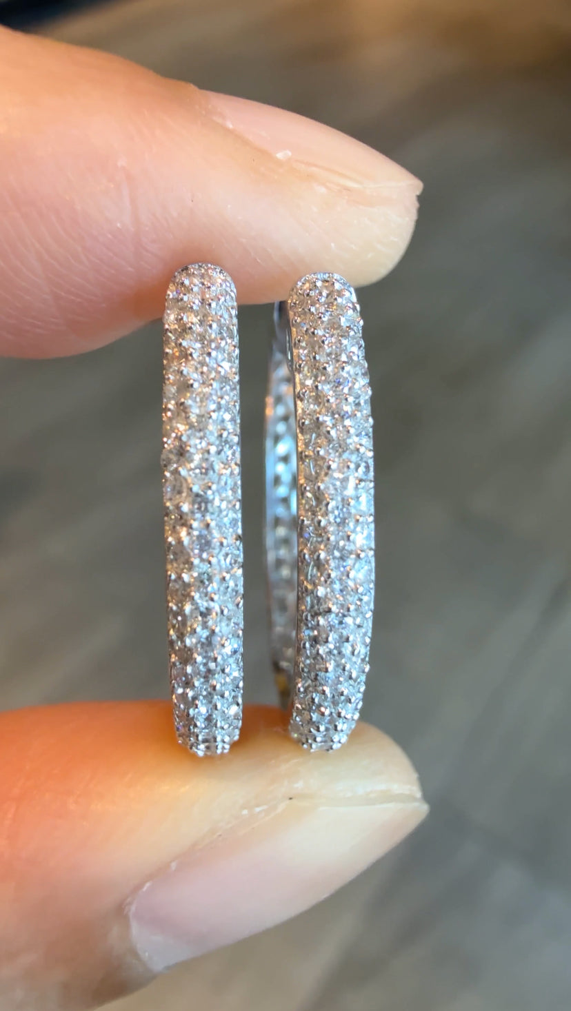 SIENNA Diamond Hoop Earrings