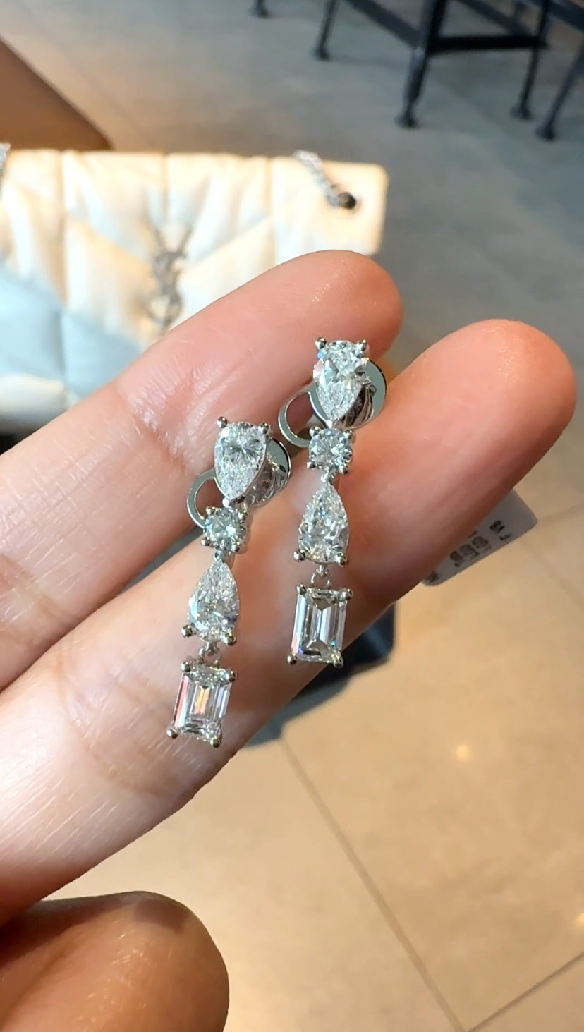 DANICA Cluster Dangling Earrings