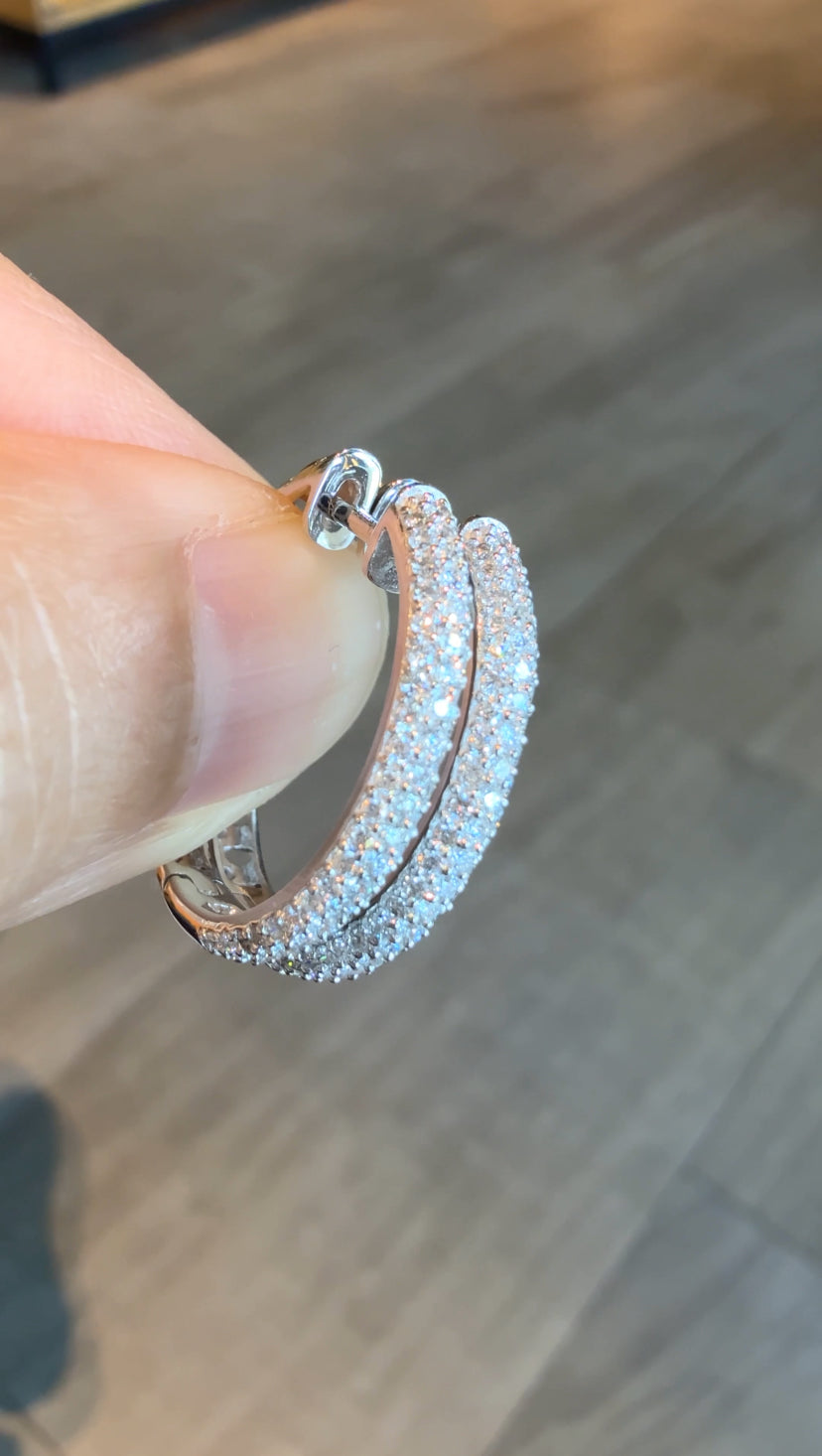 SIENNA Diamond Hoop Earrings