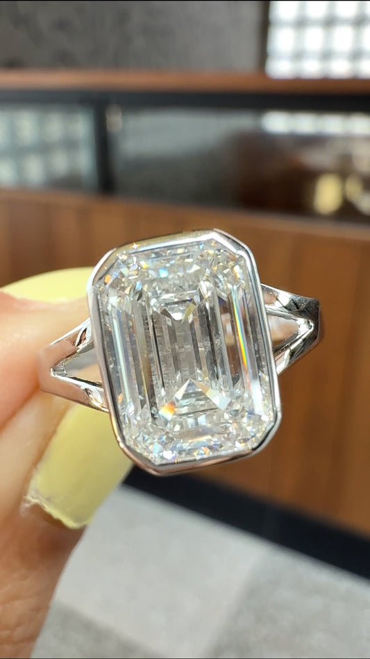 GEORGINA Bezel Emerald Ring