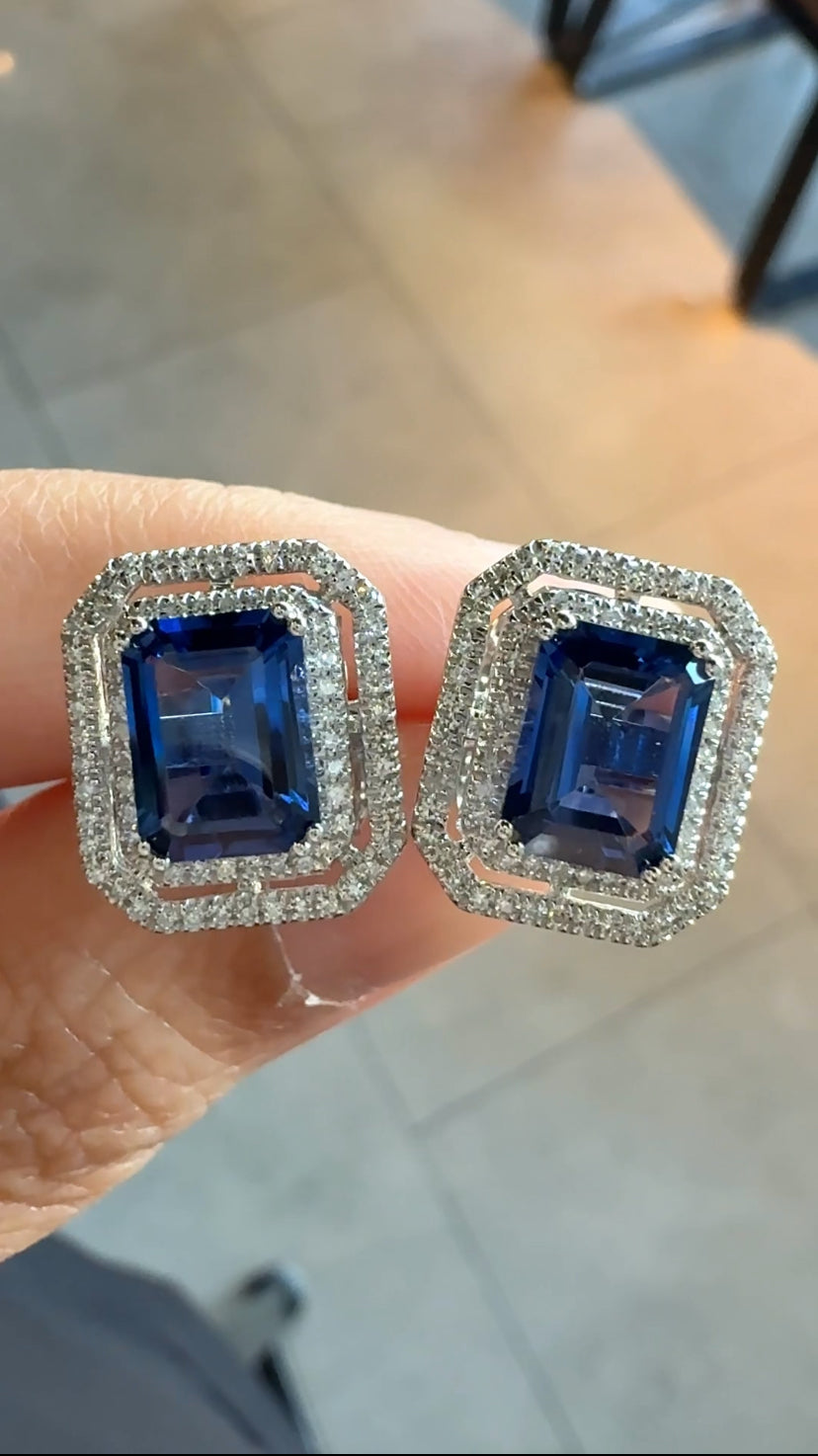 CYRENE Blue Sapphire Earrings