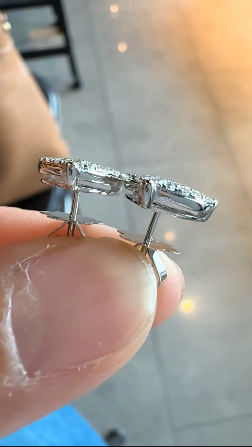 RILEY Diamond Heart Earrings (WG)