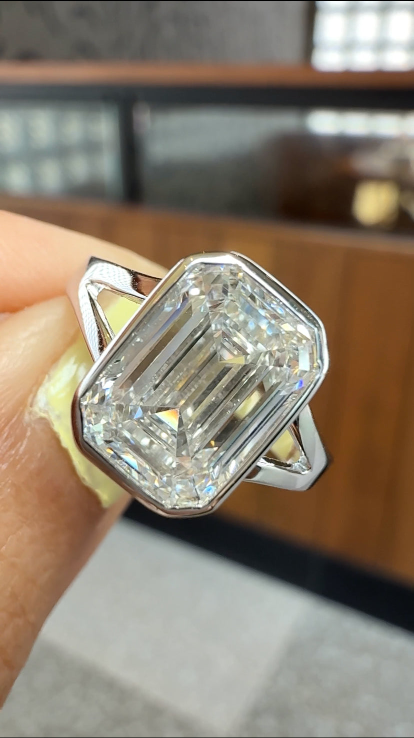 GEORGINA Bezel Emerald Ring