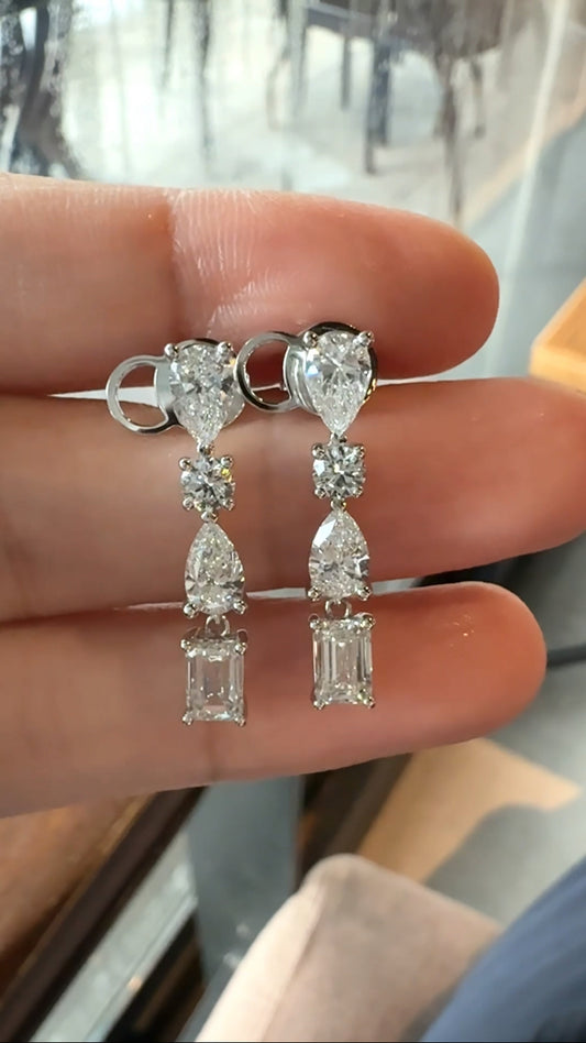 DANICA Cluster Dangling Earrings