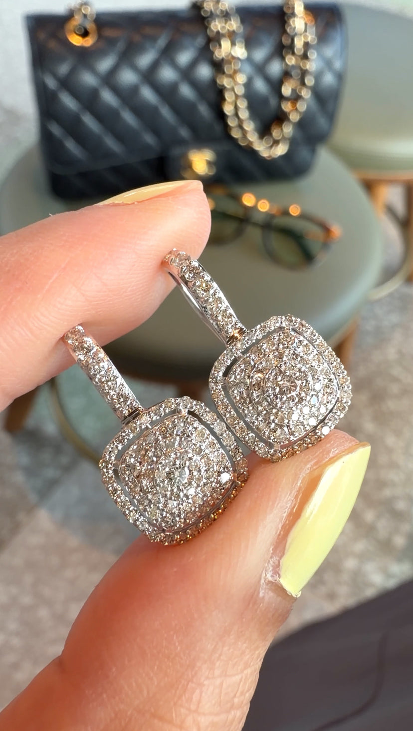 LOTTIE Diamond Cushion-Shaped Earrings