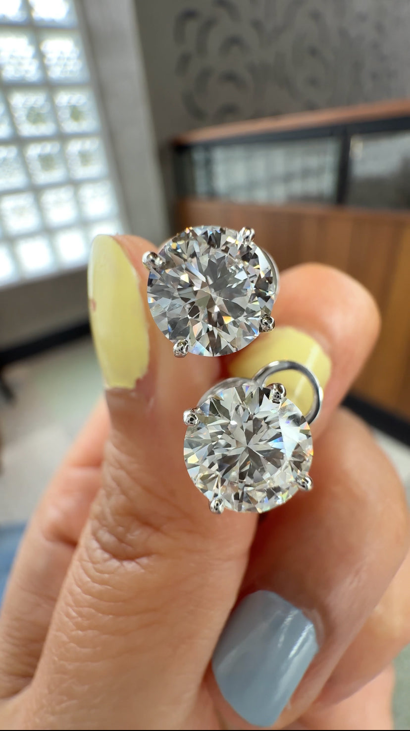 EVETTE 3-Carat Stud Earrings
