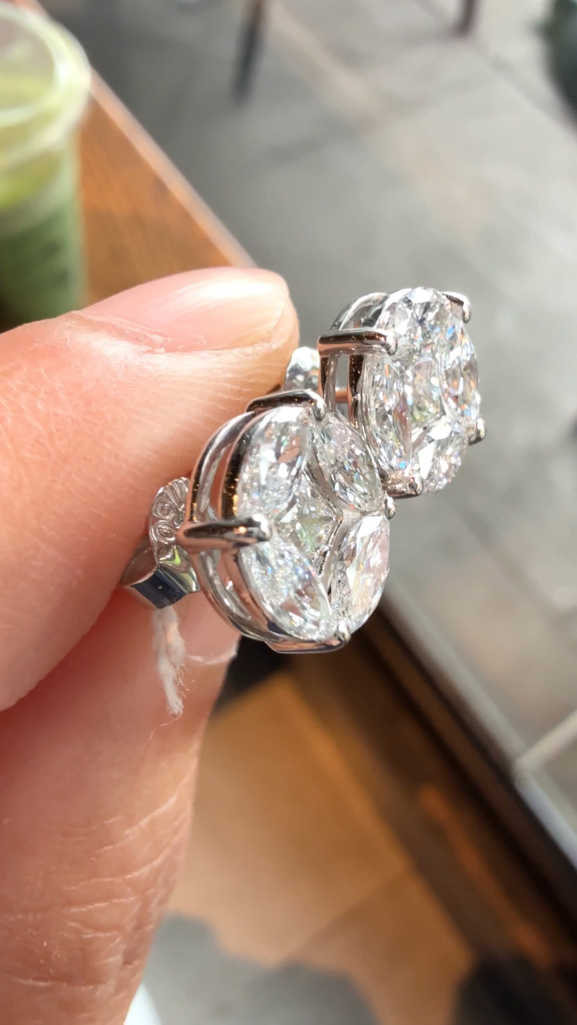 LALAINE 2CT LGD Illusion Earrings