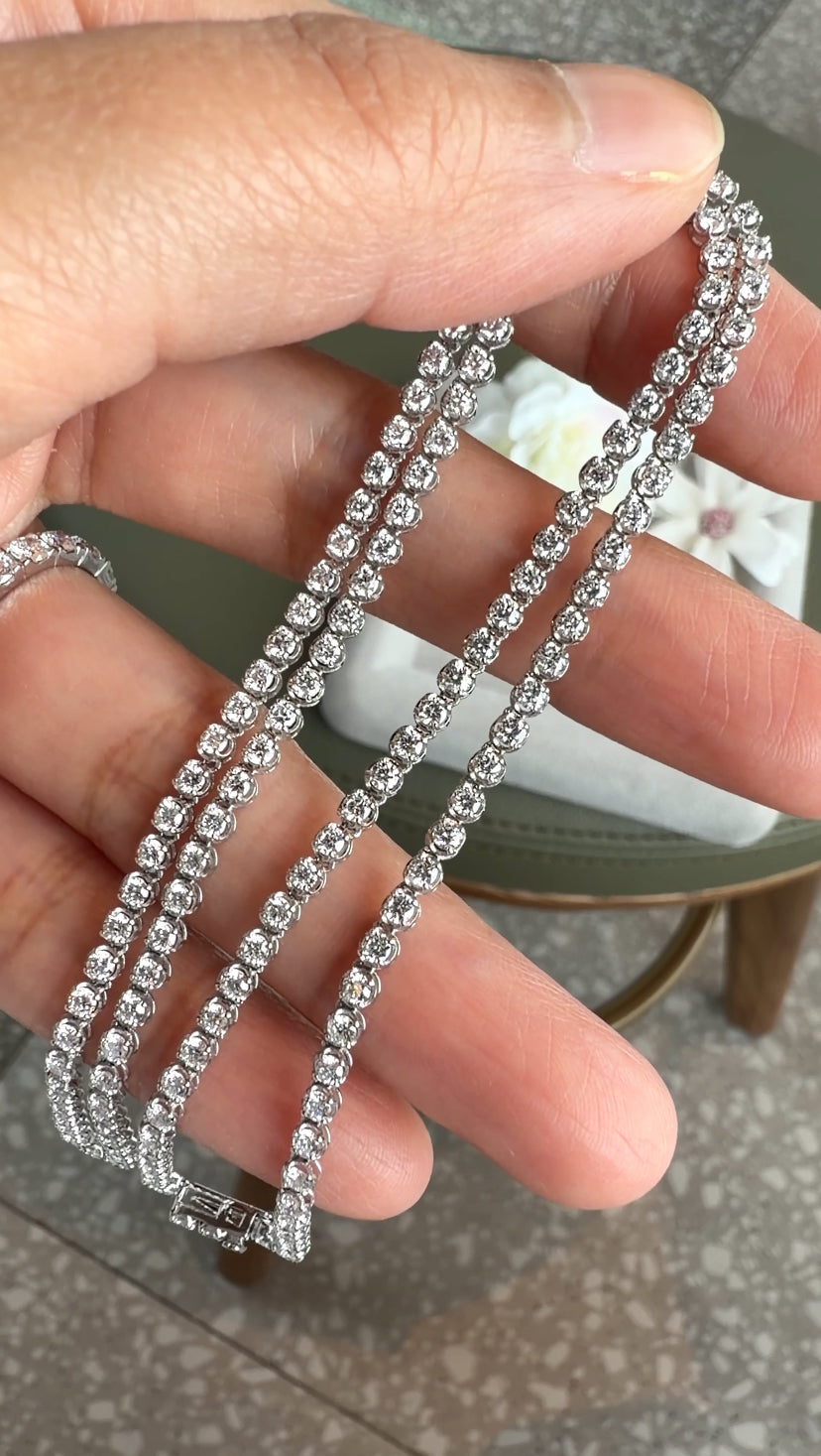 TANYA LGD Tennis Necklace (WG)