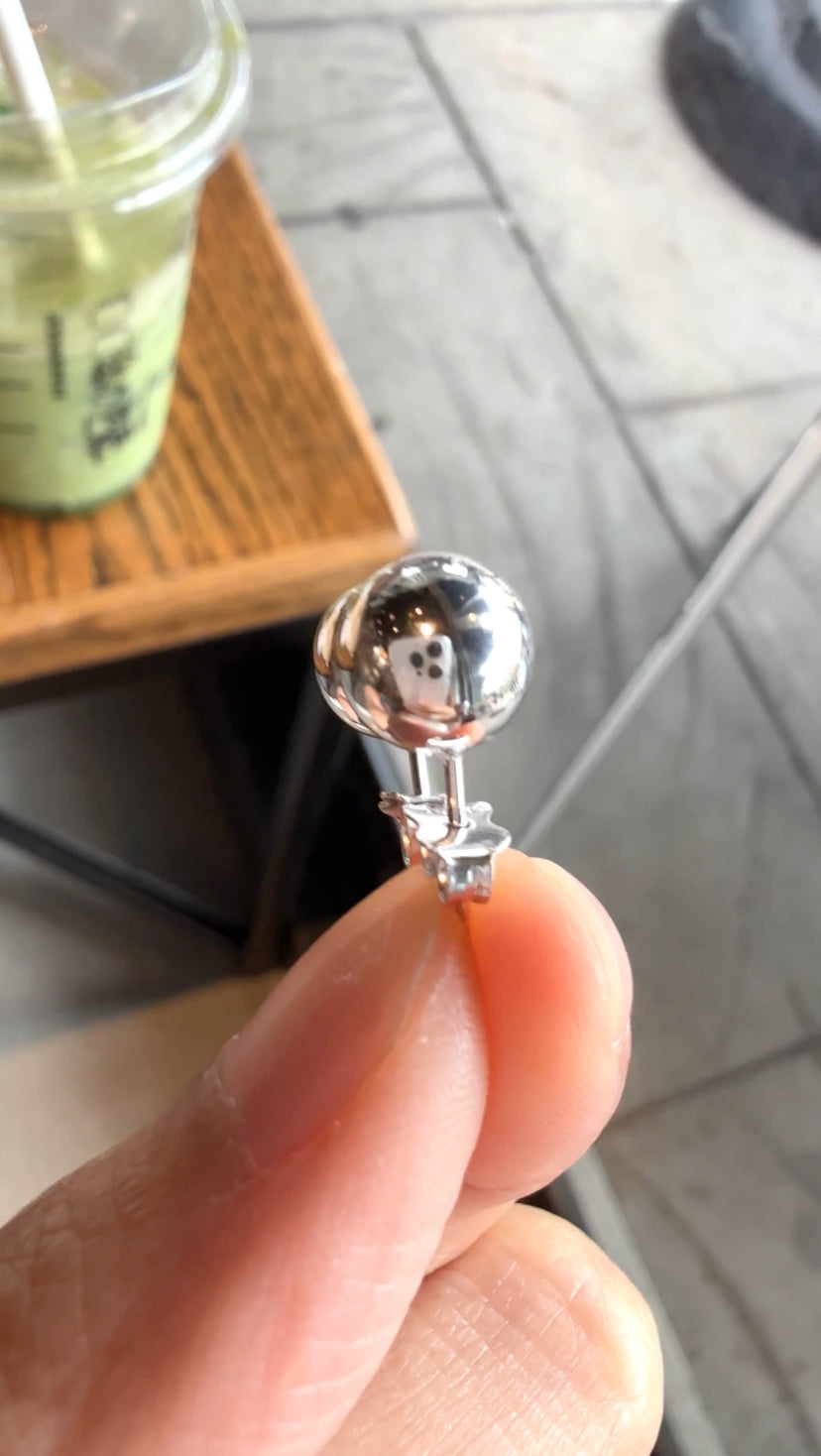 NICOLE Ball Stud Earrings (WG)