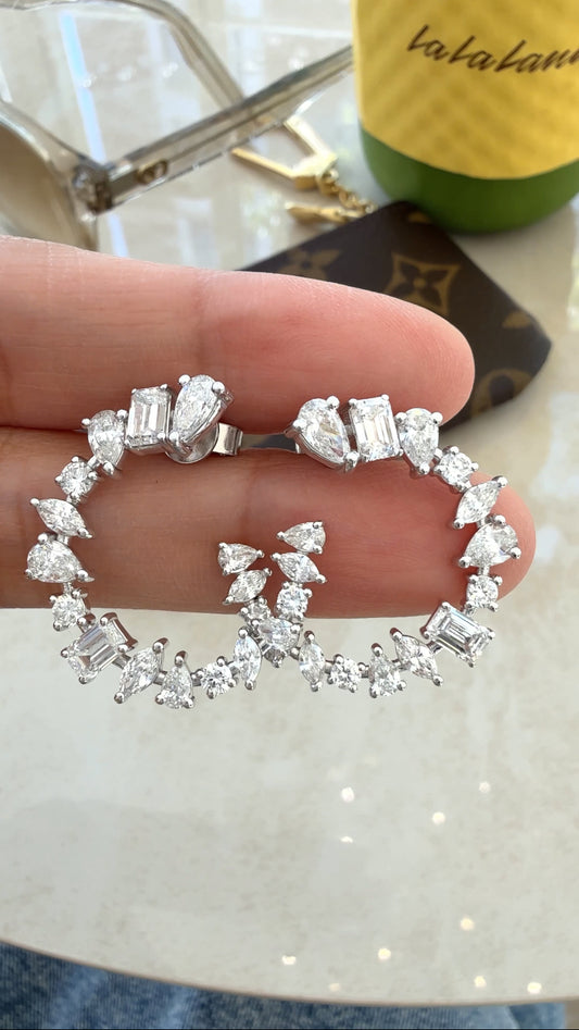 ZAILA Cluster Diamond Hoops