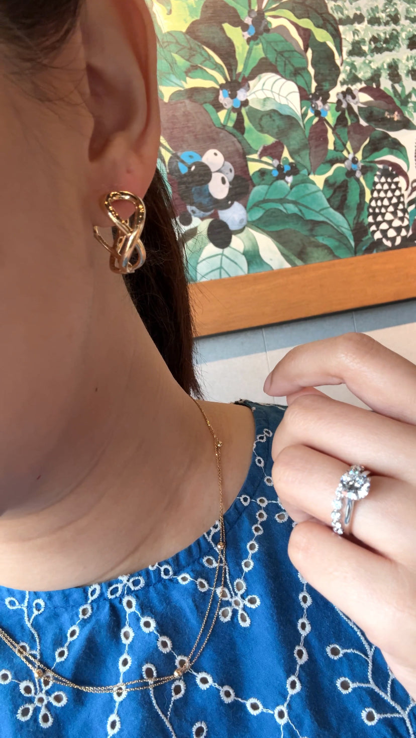 GLORIELLE Infinity Hoop Earrings