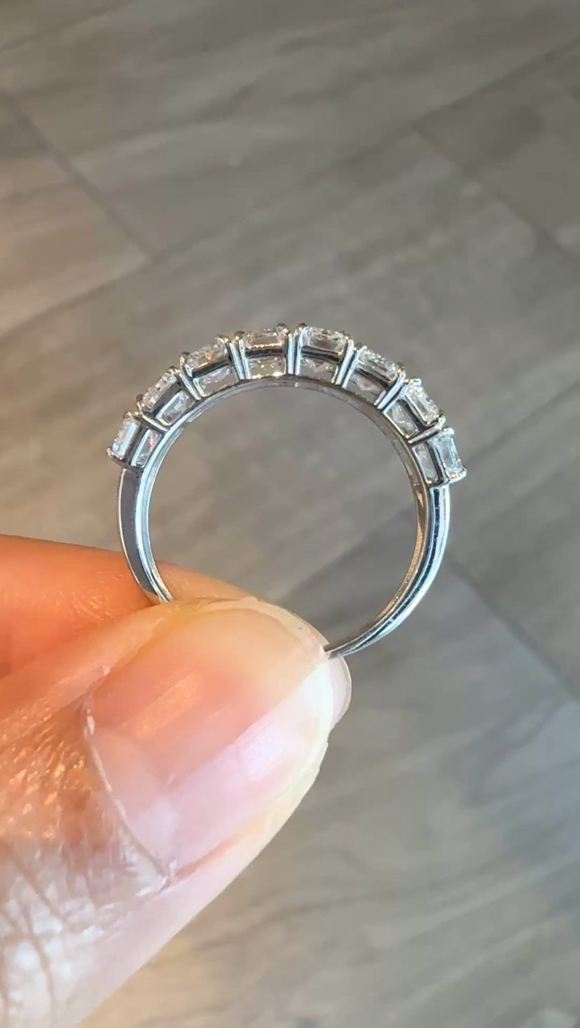 RHEA Emerald-Cut Half Eternity Ring