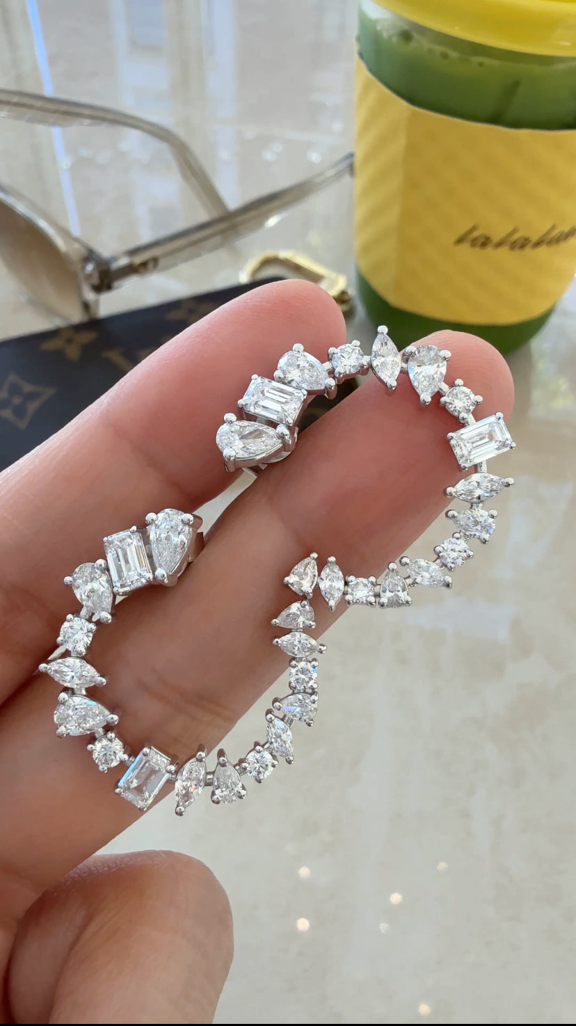 ZAILA Cluster Diamond Hoops
