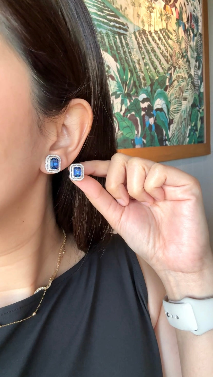 CYRENE Blue Sapphire Earrings