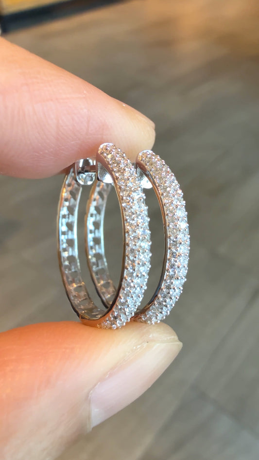 SIENNA Diamond Hoop Earrings
