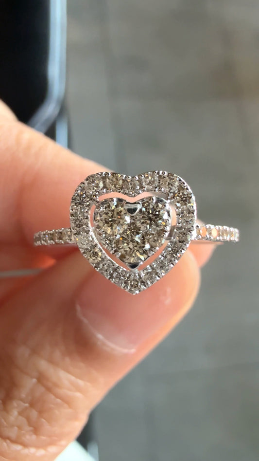 PERRIE Heart Diamond Ring