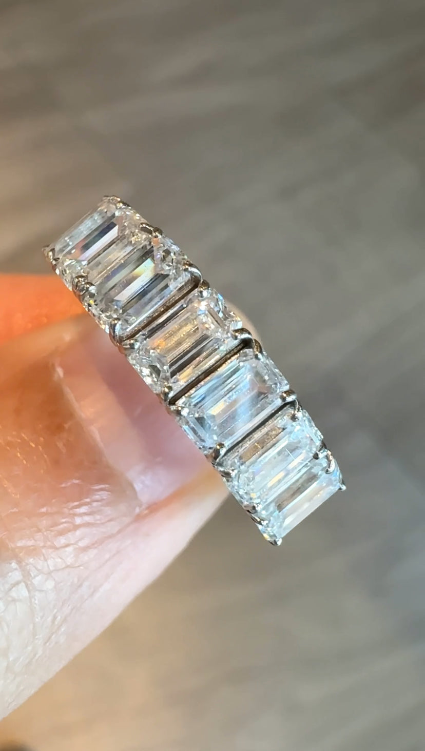 RHEA Emerald-Cut Half Eternity Ring