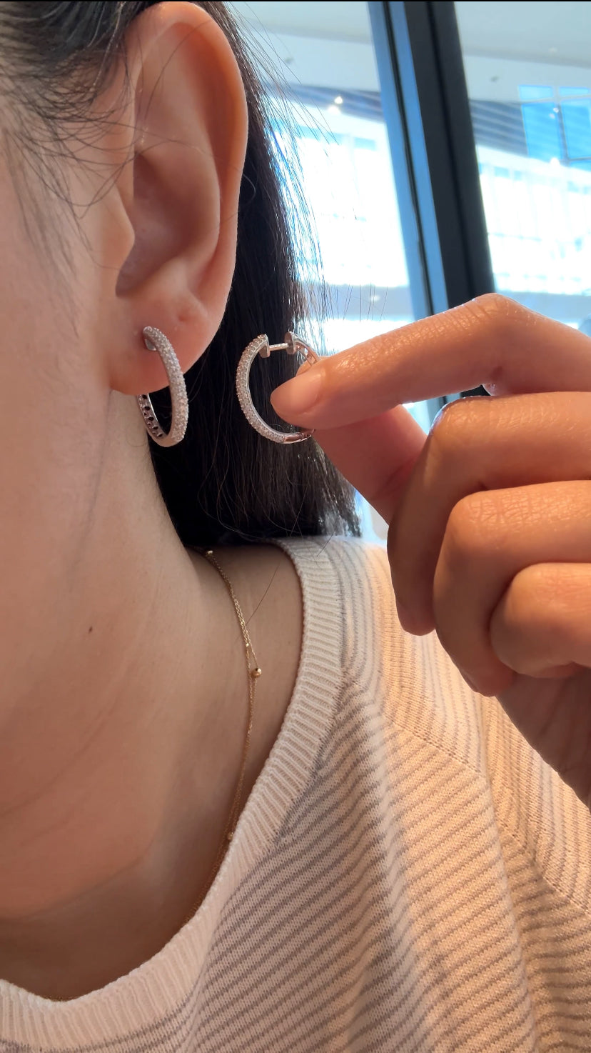 SIENNA Diamond Hoop Earrings