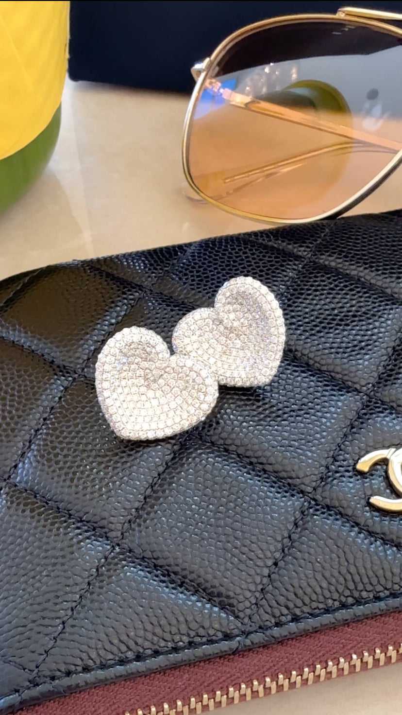 NAYELI Pave Hear-Shaped Earrings