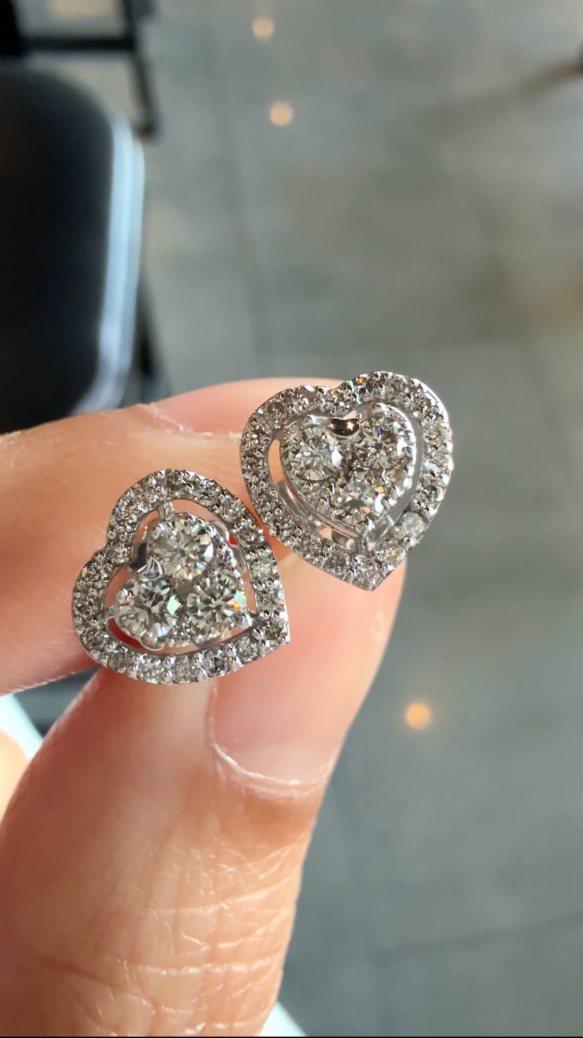 PERRIE Heart Diamond Earrings