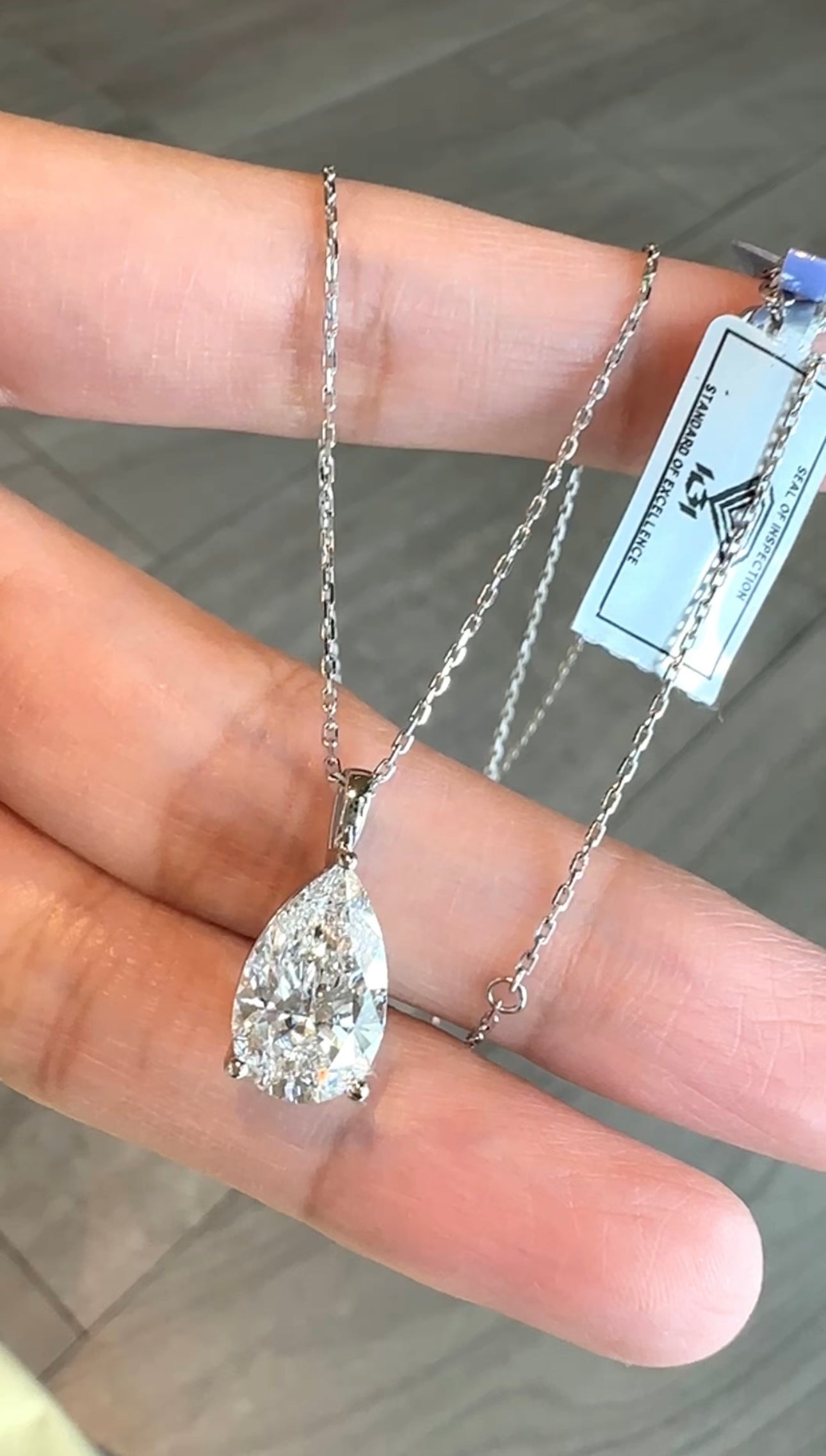 Perry 3-Carat Pear Necklace