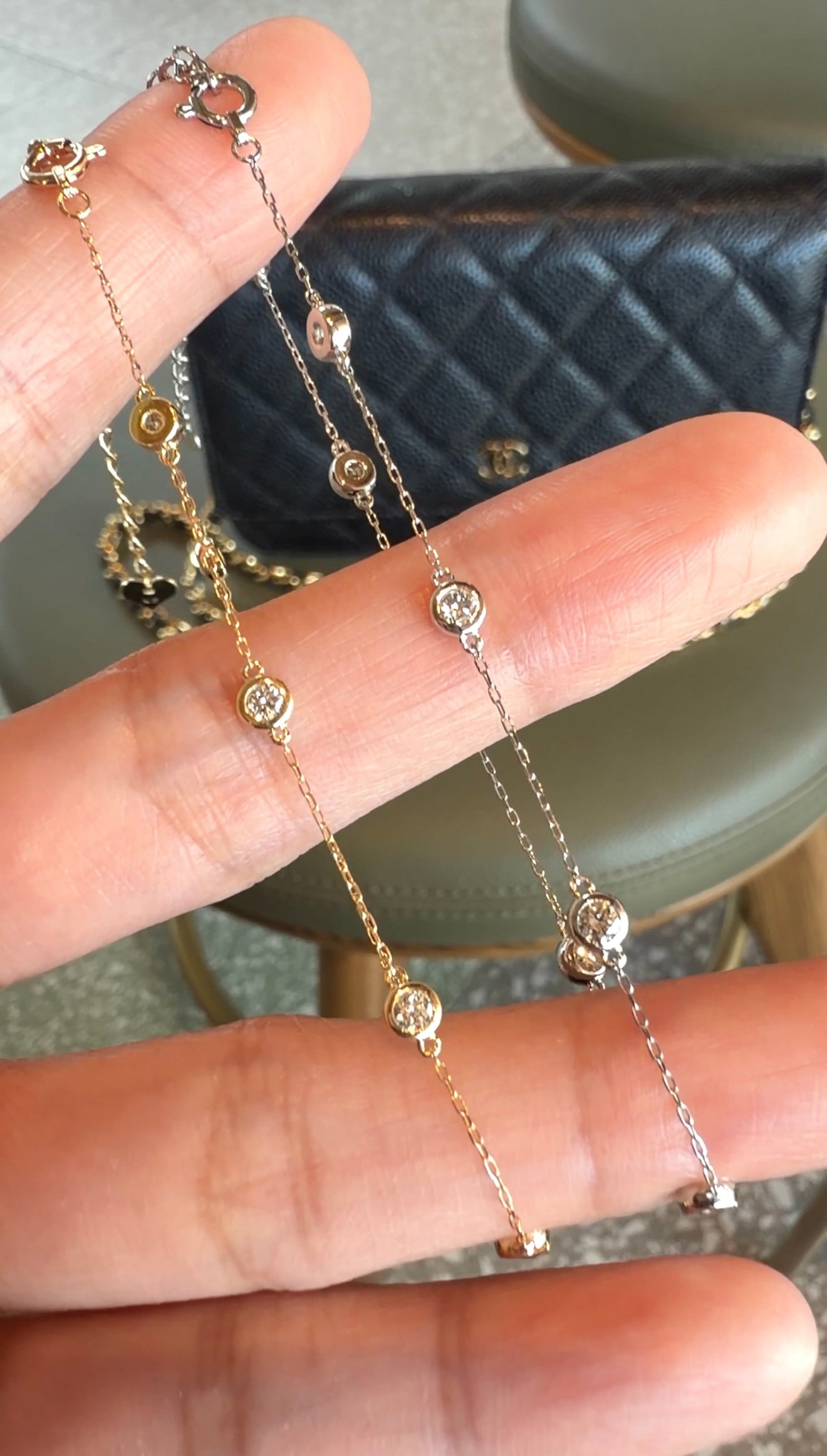 Zia Yellow Gold Station Bracelet