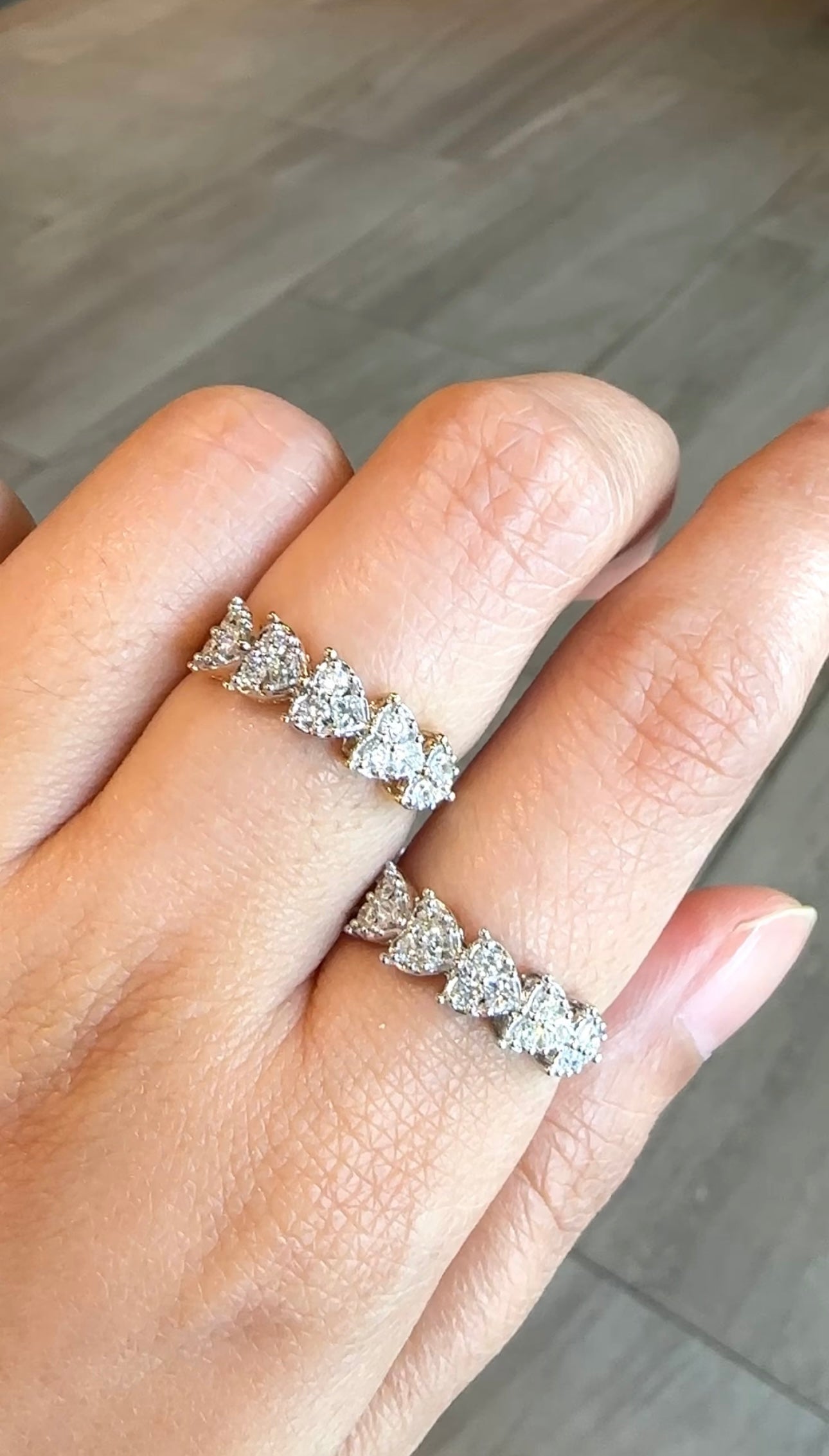 KALILA Heart Half Eternity Ring