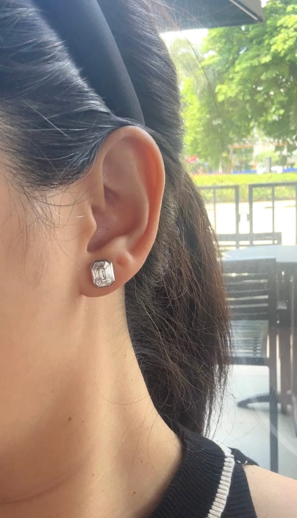 Pie-Cut Emerald Earrings