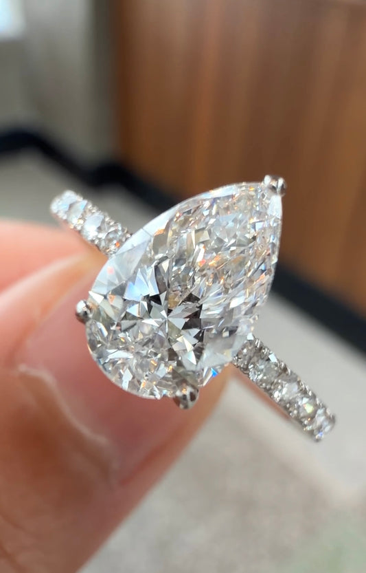 Aura Pear Diamond Ring