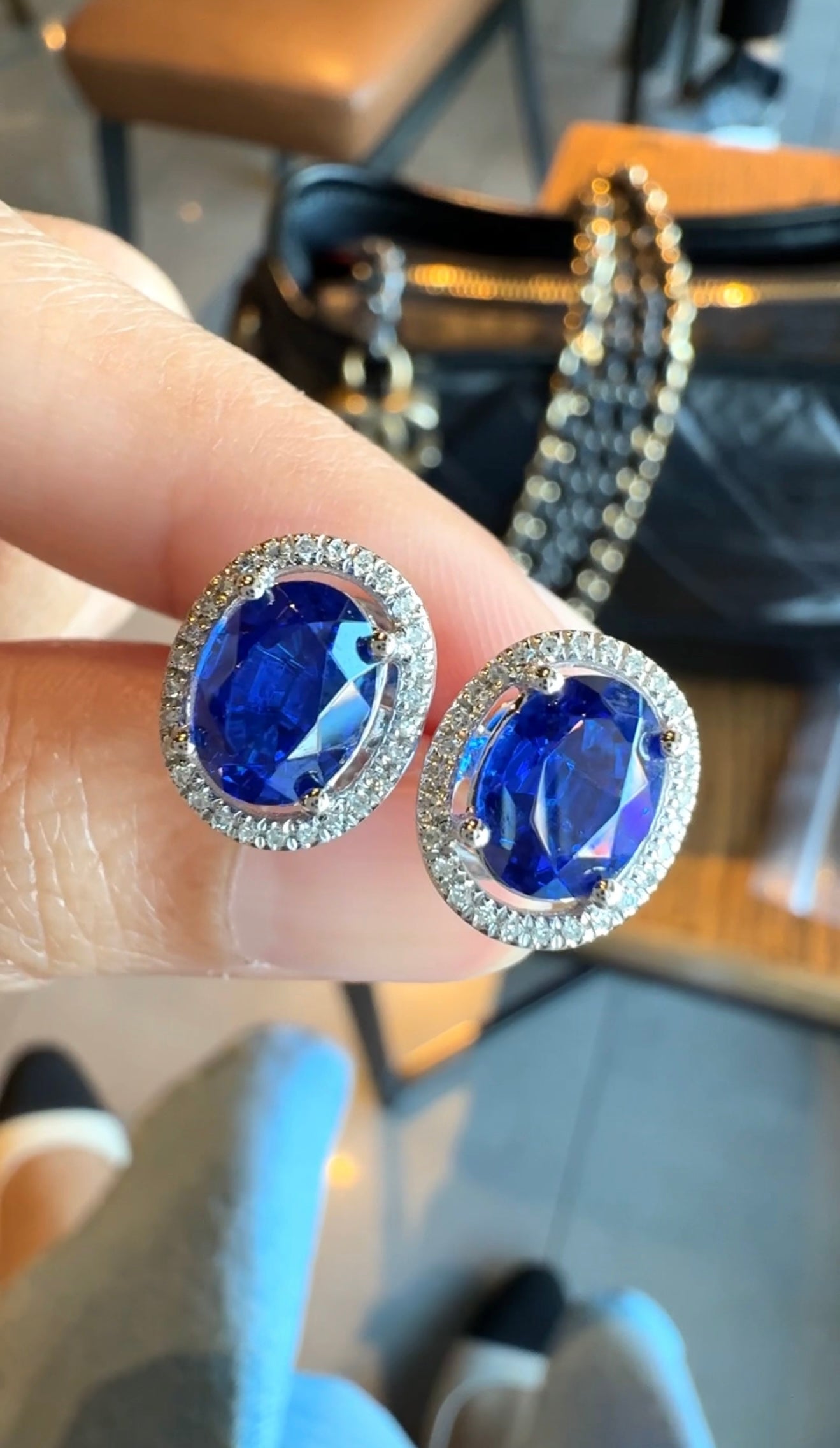 Blair Blue Sapphire Earrings
