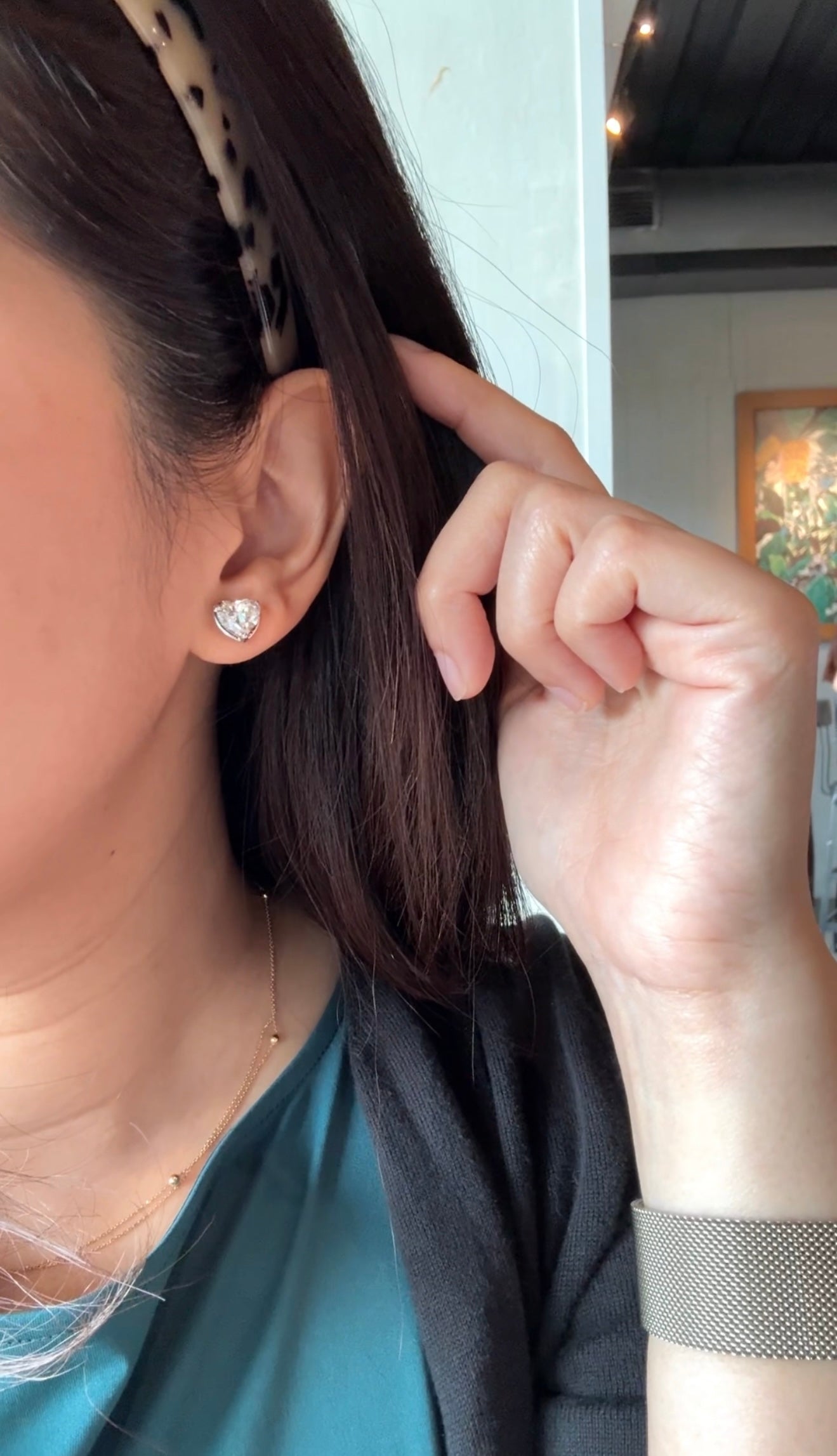 Darlene 2-Carat Heart Diamond Earrings