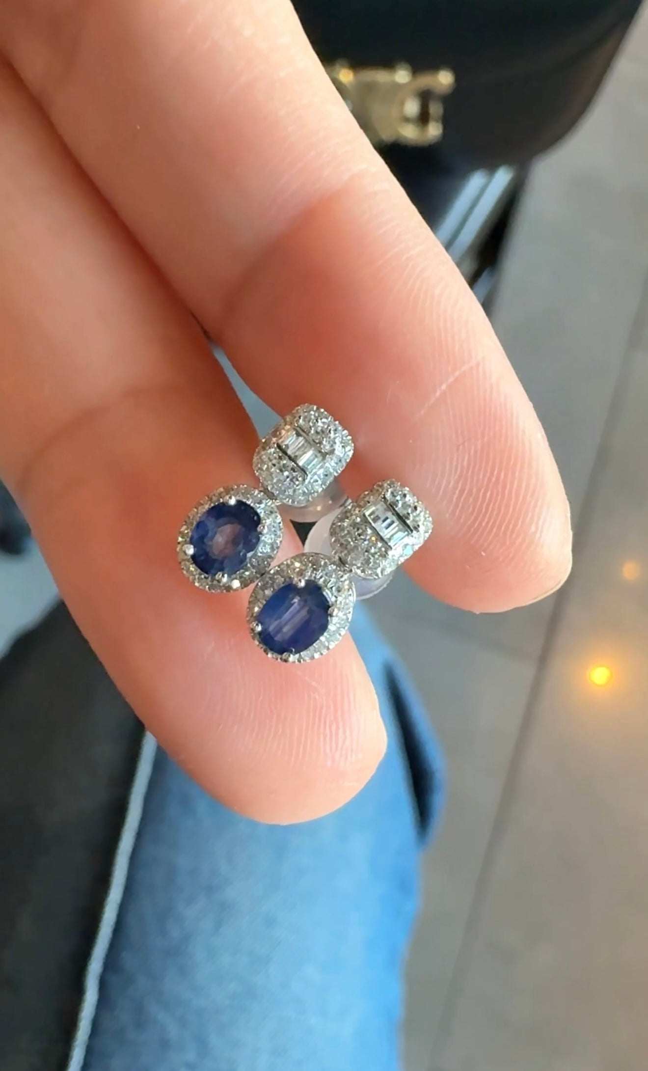 RINA Blue Sapphire Earrings