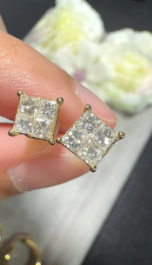 LEIA Princess Cut Earrings