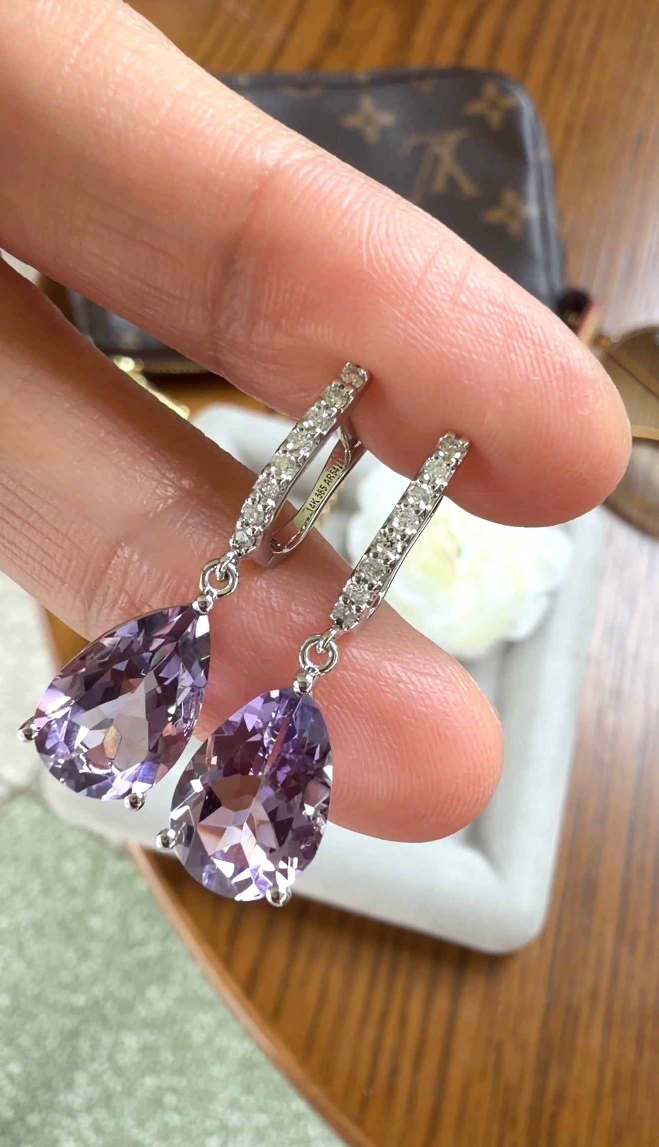 Amelia Amethyst Drop Earrings