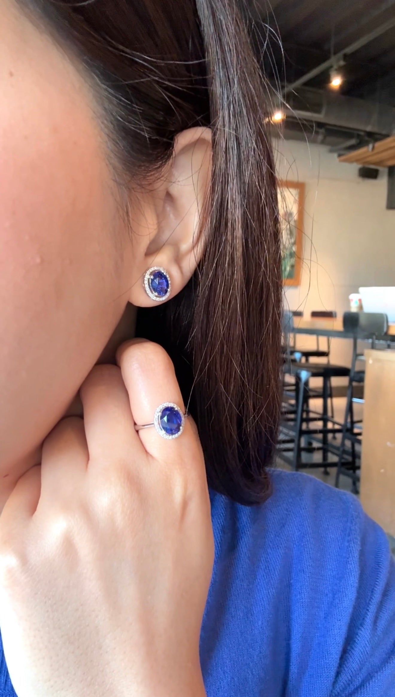 Blair Blue Sapphire Earrings